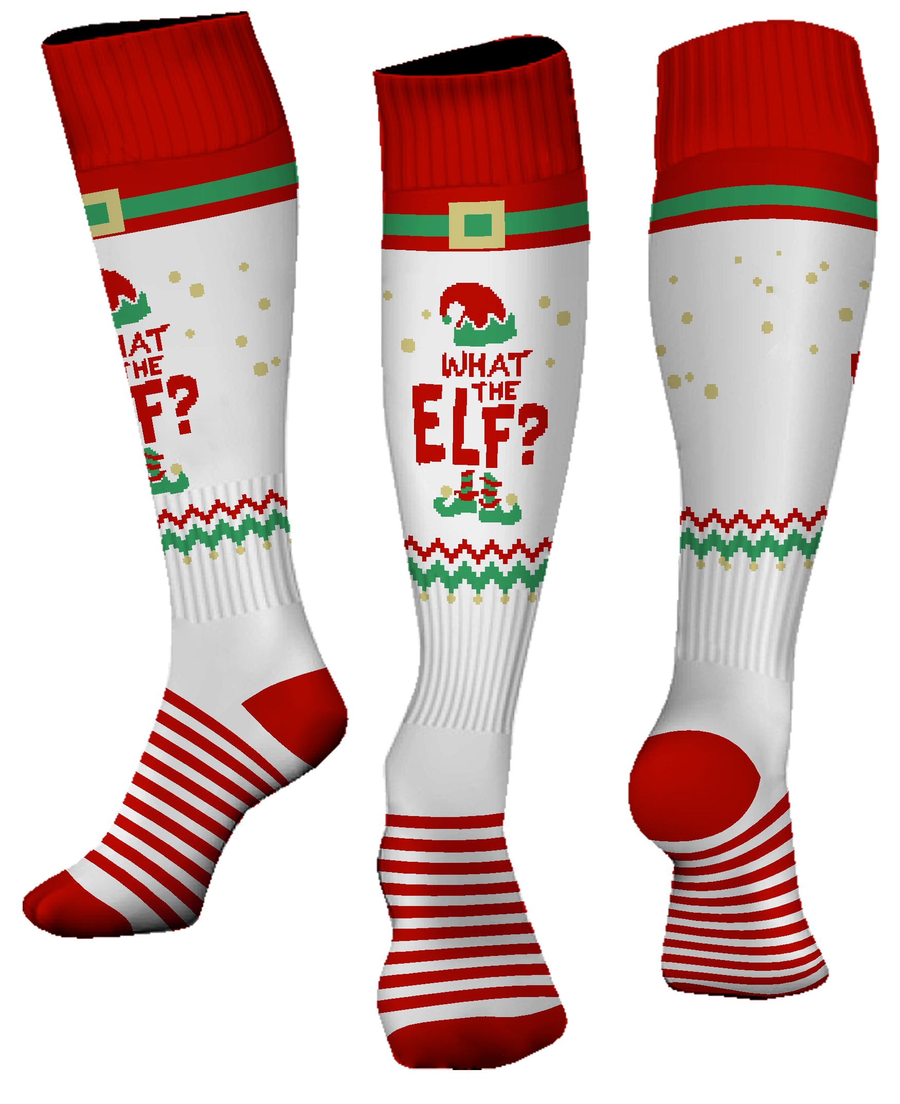 Custom WHAT the ELF? Holiday Knee-High Socks