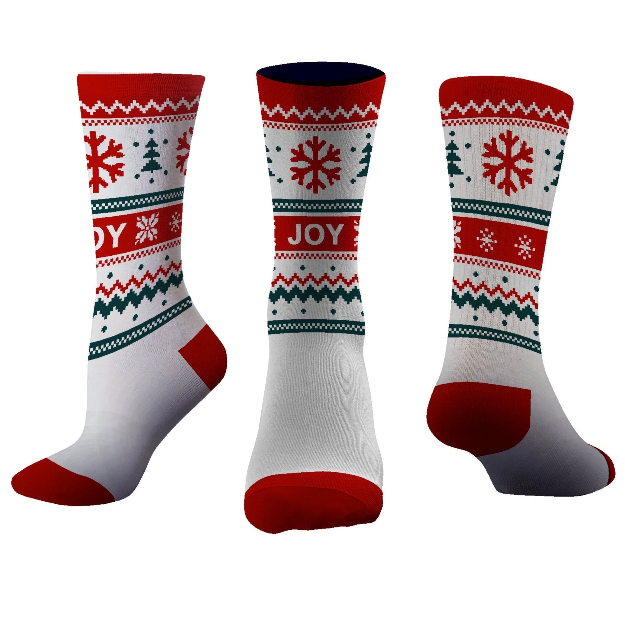 Custom JOY Holiday Crew Socks