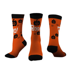 Custom "BOO" Halloween Crew Socks