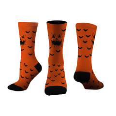 Custom "BATS" Halloween Crew Socks