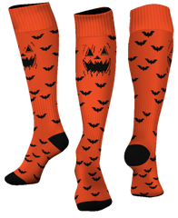 Custom "BATS" Halloween Knee-High Socks