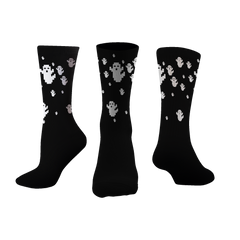 Custom "Ghost" Halloween Crew Socks