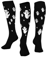 Custom "Ghost" Halloween Knee-High Socks