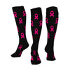 SocksRock Exclusive - Custom Pink Ribbon Knee High Socks