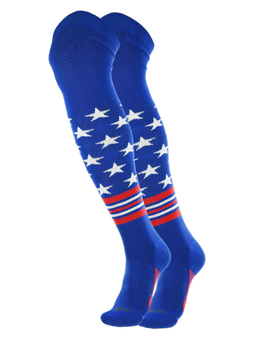 USA Freedom OTK Sock royal blue white red