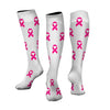 SocksRock Exclusive - Custom Pink Ribbon Knee High Socks