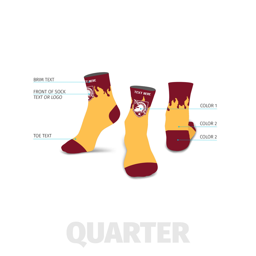 Flame Logo Custom Sock